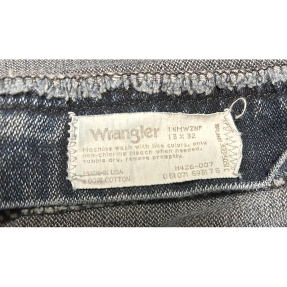 VTG WRANGLER COWBOY CUT JEANS SIZE 13 X 32 BLUE 14MWZNF USA MADE WESTERN WOMENS - Picture 5 of 6